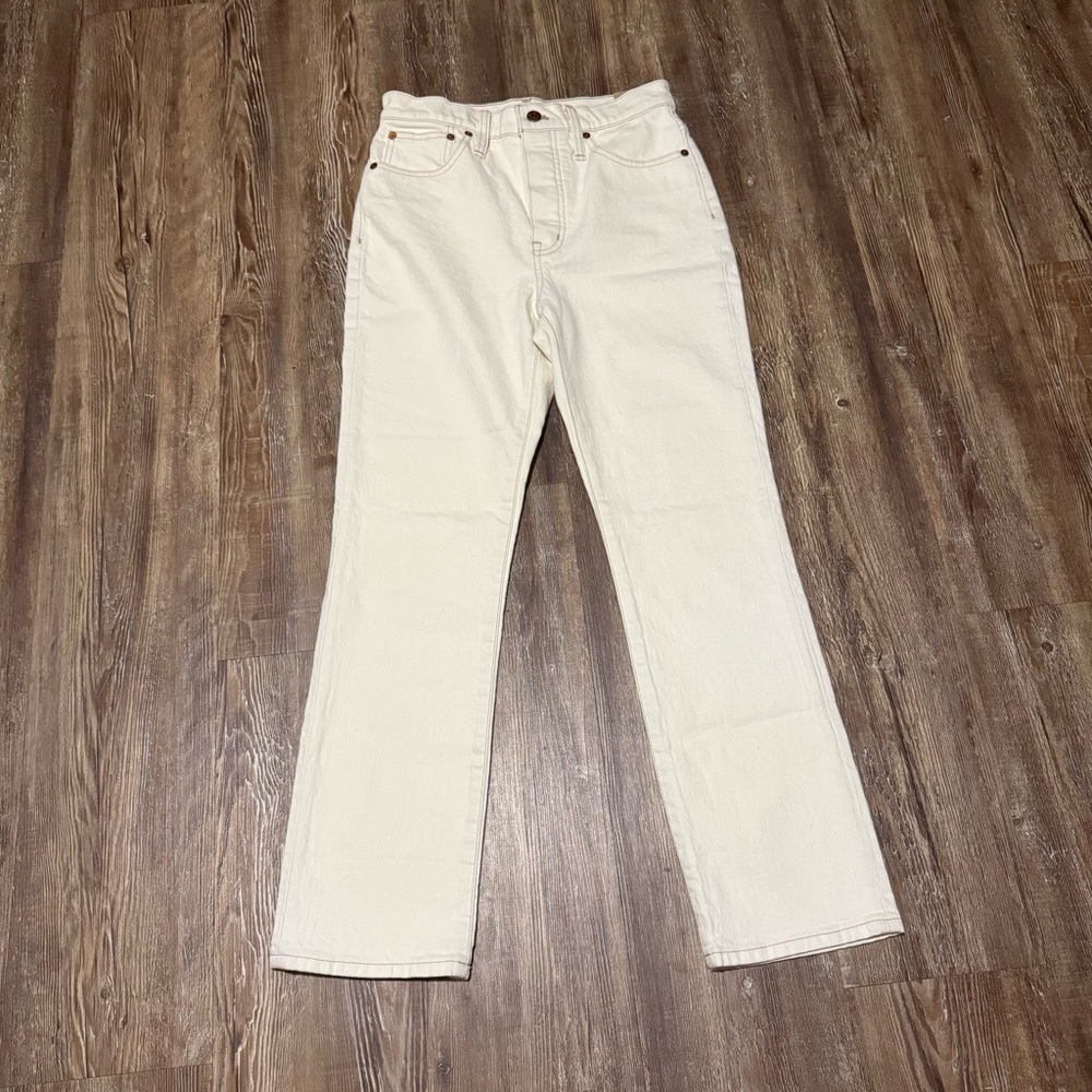 Madewell Slim Demi-Boot Jeans Women's 25 Button Fly in Cloud Lining Wash NWT
